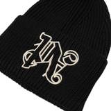 Palm Angels embroidered-monogram beanie unisex Acrylic/Wool/Polyester One Black