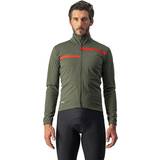 Castelli Outerwear Castelli Transition Jacket, Military Green/Red Reflex