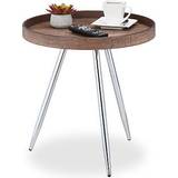 Metal Coffee Tables Relaxdays Beistelltisch, runder Couchtisch 78cm