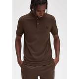 Fred Perry Men Polo Shirts Fred Perry Plain Polo T Shirt Brown