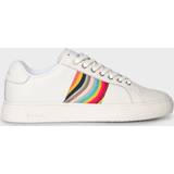 Paul Smith Lapin Grosgrain-Trimmed Leather Trainers White