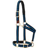 Rubber Halters & Lead Ropes Weaver Striped Padded Breakaway Halter Blu Blue