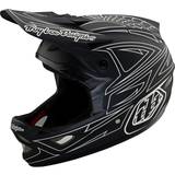 X-small Cycling Helmets Troy Lee Designs D3 Fiberlite Spiderstripe Downhill Helmet - Black/White
