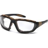 Carhartt Protective Gear Carhartt Pyramex Safety Products Llc CHB410DTP Clear Lens With Black & Tan Glasses