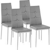 Grey Kitchen Chairs tectake Julien Cappuccino Grey Kitchen Chair 97cm 4pcs