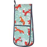 Pot Holders Ulster Weavers Foraging Fox Double Glove Pot Holders White
