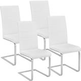Faux Leathers Chairs tectake Set of 4 Cantilevered Kitchen Chair 4pcs