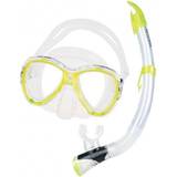 Snorkel Sets Seac Elba, Schnorchelset aus hypoallergenem Silikon mit Maske und Schnorchel für Erwachsene, transparent/gelb, regular