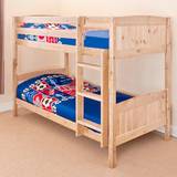 Natural Beds & Mattresses Comfy Living Shorty Natural Bunk Bed 84x186cm