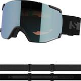 Blue Goggles Salomon S/view Unisex-Brille Ski Snowboarden, Erweitertes Sichtfeld, Sehschärfe und Blendungsreduzierung und kein Beschlagen mehr, Schwarz, Einheitsgröße