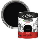 Crown Wood Paints Crown Quick Dry Gloss Jet Wood Paint Base 0.75L