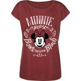 Musse & Mimmi Pigg Disney T-shirt Mimmi Pigg Bows för Dam rödmelerad