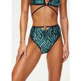 Swimwear Ann Summers Gold Coast High Waisted Bikini Bottom Sequin, 12, Green