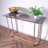 Gold Console Tables Native & Lifestyle Native H&L Bullion Gold Console Table