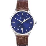 Accurist Classic Blue Brown Leather