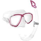 Pink Diving & Snorkeling Cressi Perla Set Durchsichtig,Rosa