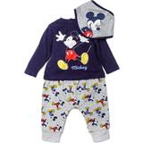 Grey Other Sets Children's Clothing Disney Mouse Print Cotton 3-Piece Baby Gift Set Grey 0-3