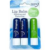 Derma Lip Care Derma Intensive+ Lip Balm, Pack of 3 Lip Balms Original Lip Balm Aloe Lip