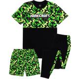 Black Night Garments Minecraft Creeper Short Pyjama Set Black 8-9 Years