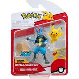 Pokémon Action Figures Pokémon PKW3054 Battle Figure Set Pikachu, Amonitas, Lucario, offizielles Figuren Set