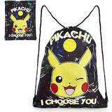 Children Gymsacks Pokémon Pickachu I Choose You Drawstring Bag Black One Size