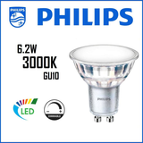 Philips GU10 Light Bulbs Philips Master Value 6.2-80W Dimmable LED GU10 Warm White 120° 929002210099