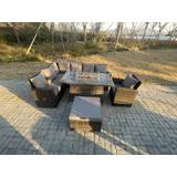 Grey Modular Sofa Garden & Outdoor Furniture Fimous High Back Garden Gas Fire Pit Corner Footstools Modular Sofa
