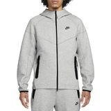 Nike Men Jumpers Nike Men's Sportswear Tech Fleece Windrunner Full Zip Hoodie - Dark Grey Heather/Black