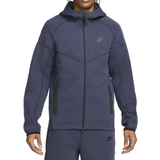 Blue nike tech fleece Nike Men's Sportswear Tech Fleece Windrunner Full Zip Hoodie - Obsidian Heather/Black