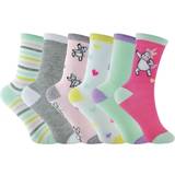 Stripes Underwear Sock Snob Pair Multipack Pastel Novelty Girls Unicorn Pink 9-11 Child UK
