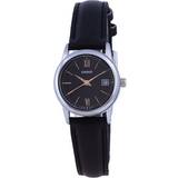 Casio Leather - Women Wrist Watches Casio Black Analog LTP-V002L-1B3 LTPV002L-1 s