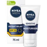 Nivea Facial Skincare Nivea MEN Sensitive Face SPF15 Moisturiser with 0% Alcohol 75ml