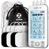 TENS on sale AUVON 4 Outputs TENS Unit EMS Muscle Stimulator Machine for Pain Relief Therapy with 24 Modes Electric Pulse Massager, 2" and 2"x4" Electrodes Pads White