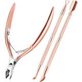 Gold Nail Tools Cuticle Trimmer with Cuticle Pusher, XUNXMAS Cuticle Remover