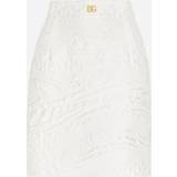 Dolce & Gabbana Women's Carretto Jacquard Miniskirt Bianco Bianco