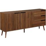 Steel Cabinets Walnut wood-effect 160x40x80cm, Nepal, 2 Sideboard
