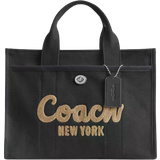 Black - Leather Bags Coach Cargo Tote Bag - Silver/Black