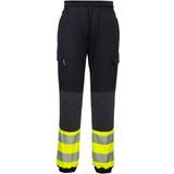 Yellow Work Pants Portwest PW3 Hi-Vis Flexi Class 1 Jogger