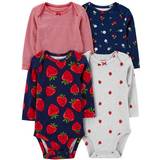 Carter's Baby 4-Piece Long-Sleeve Bodysuits PRE Red/Blue