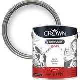 Crown White - Wood Paints Crown One Coat Gloss Pure Wood Paint White 2.5L