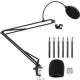 Mic arm Amazon Basics Microphone Boom Arm with Pop Filter Adjustable Stand Mic Arm