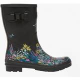 Wide Fit Wellingtons Joules Molly Welly Black Ditsy