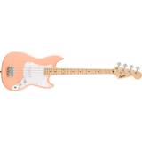 Pink Electric Basses Squier FSR Sonic Bronco Bass, Shell Pink Bass Guitar