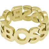 Men Rings BOSS Kassy Men's Gold Plated Stainless Steel Ring Size L