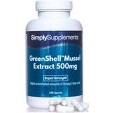 Fatty Acids Simply Supplements Lipped Mussel Extract 500mg 240 Capsules