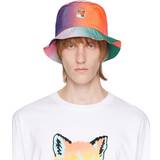 Multicoloured - Women Hats Maison Kitsuné Multicolor Vibrant Fox Head Beach Hat M111 Gradient Print XS-S