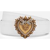 Dolce & Gabbana Leather Devotion belt white