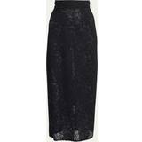 Women Skirts Dolce & Gabbana Lace-stitch Calf-length Skirt Woman Skirts Black Lace