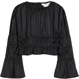 Black Blouses & Tunics Children's Clothing H&M Girls Black Plissé blouse