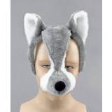 Grey Facemasks Fancy Dress Bristol Novelty Wolf mask on headband